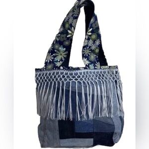 🔶Brandon Lee Denim Patchwork Tote NWT